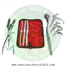  Hegar uterine dilator 3 pieces set, 7-8, 11-12, 13-14, wartenberg pinwheel,mathieu speculum, grave 3pcs
